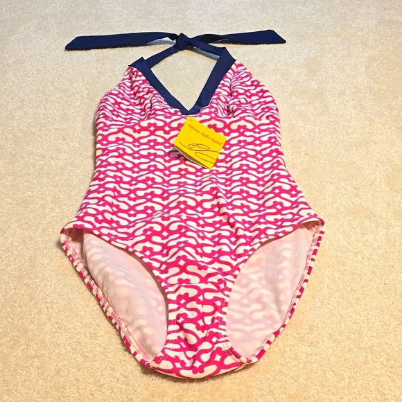 NWT Roberta Roller Rabbit Pink Cata One Piece Medium Swimsuit - Picture 6 of 8